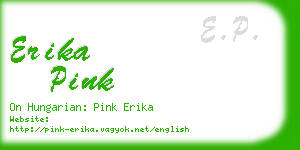 erika pink business card
